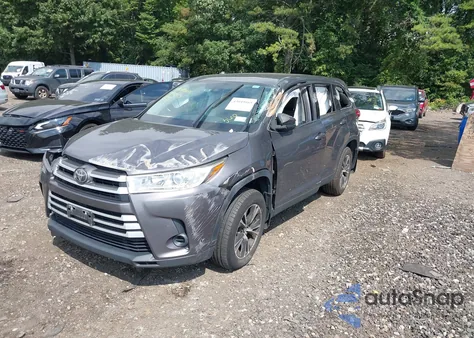 2019 Toyota Highlander Le z USA, uszkodzony, nr VIN 5TDBZRFH8KS917753